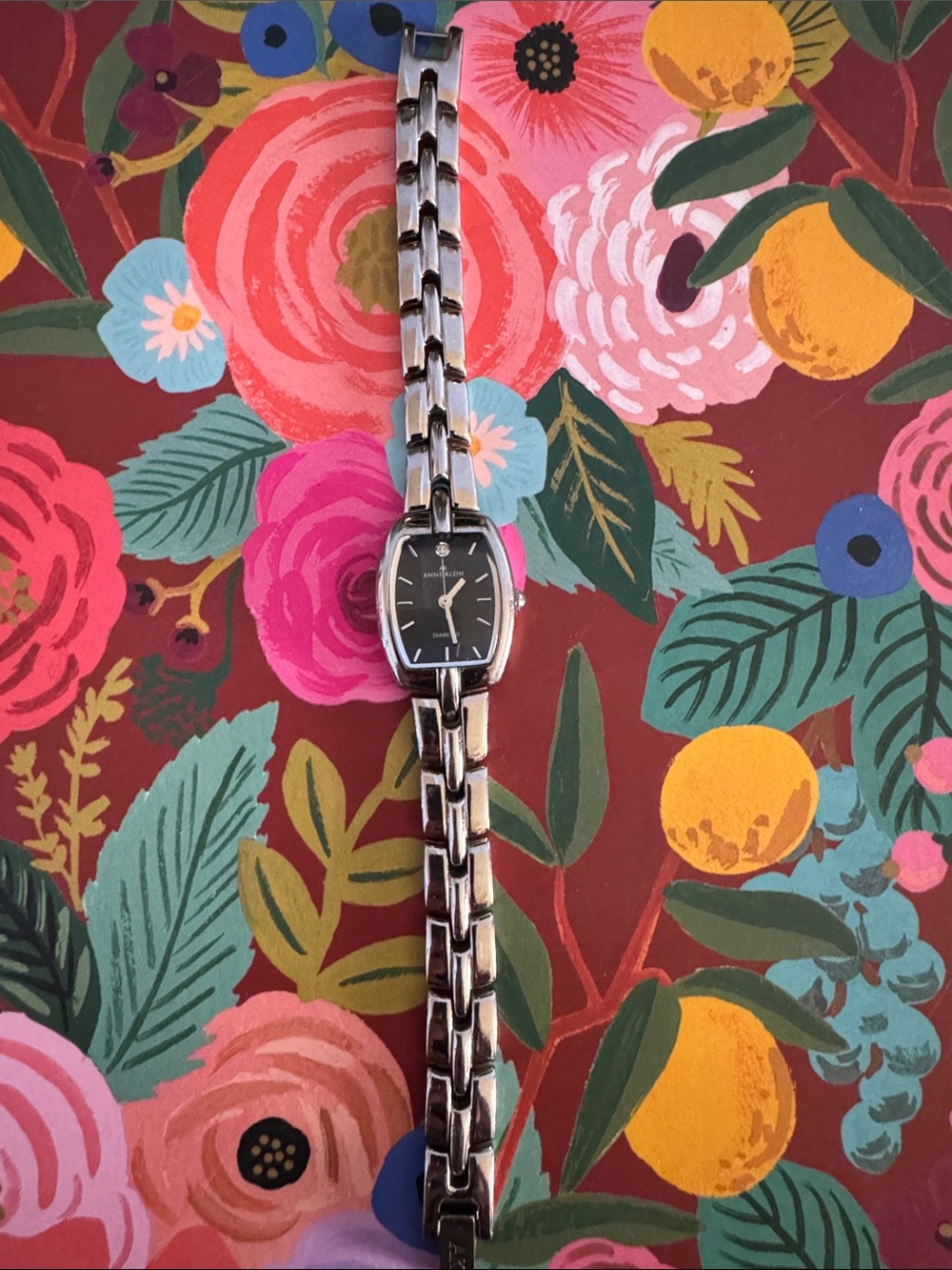 Silver-tone Anne Klein Bezel Watch
